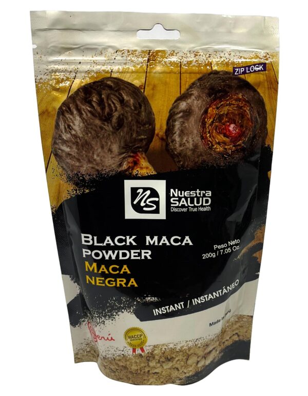 Polvo maca negra para smoothies y bebidas