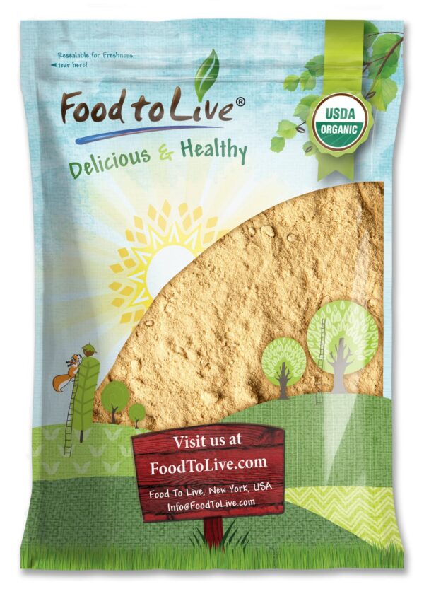 Polvo de maca orgánica Food to Live paquete a granel 8 libras