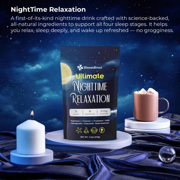 Version 1.0.0 Polvo de magnesio con ingredientes relajantes Bloomboost