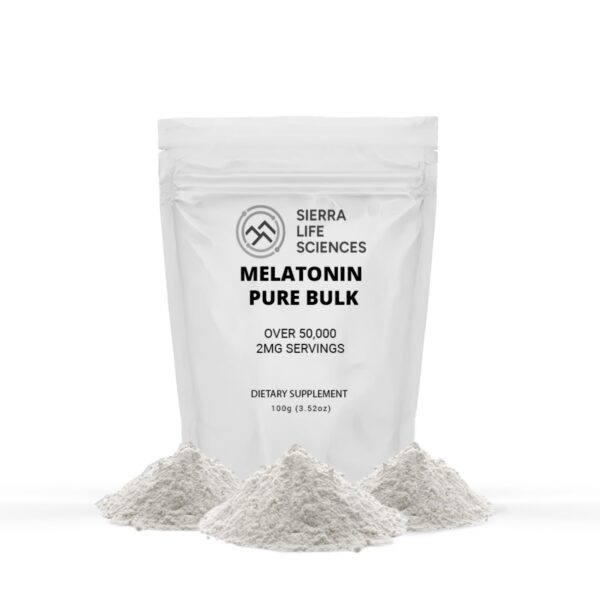 Version 1.0.0 Bolsa de polvo de melatonina natural Sierra Life Sciences 100g