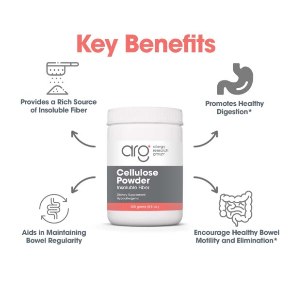 Polvo microcristalino celulosa para apoyo digestivo y regularidad