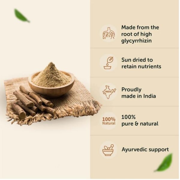 Polvo Mulethi 100 gramos natural OnMexa