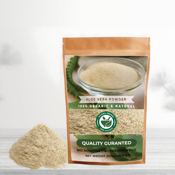 Polvo natural de aloe vera para cuidado capilar y piel