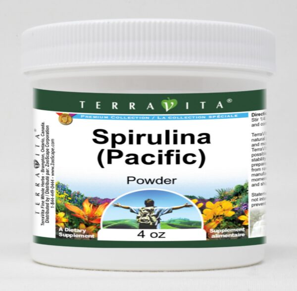 Paquete de polvo natural de espirulina 4 onzas