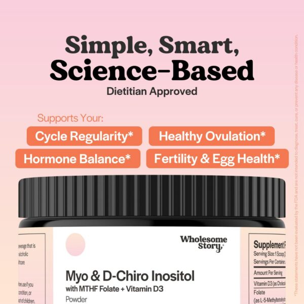 Polvo natural de inositol para apoyo hormonal femenino