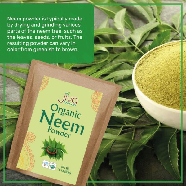 Version 1.0.0 Polvo neem ayurvédico Jiva Organics 1.5 libras resellable