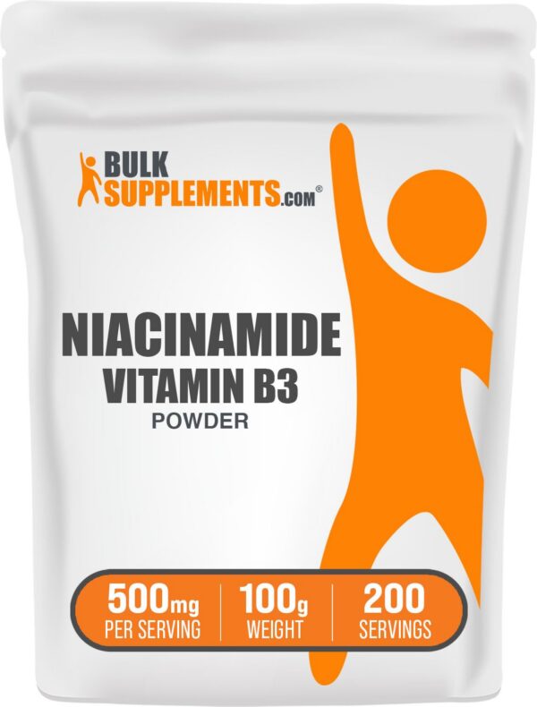 Polvo de niacinamida BulkSupplements vitamina B3 500 mg