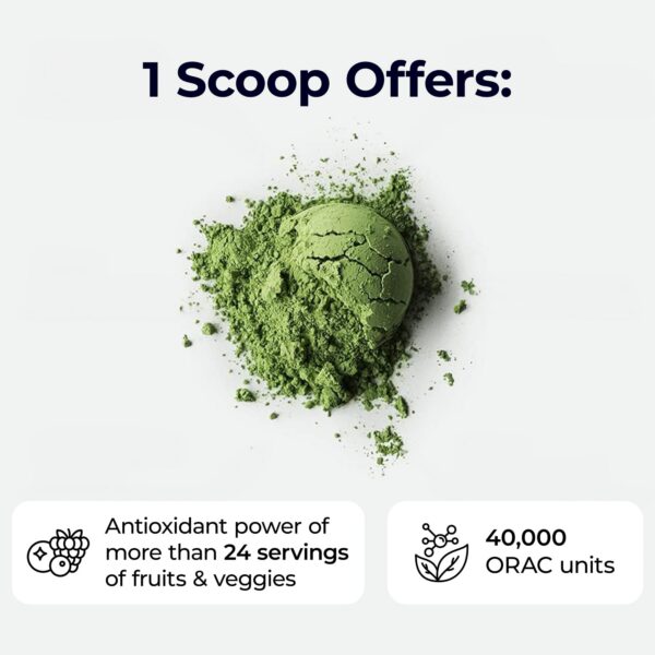 Etiqueta del suplemento Paradise ORAC greens