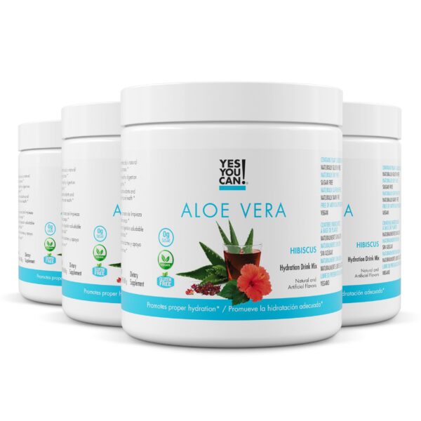 Polvo orgánico aloe vera Yes You Can sabor hibisco 40 servicios