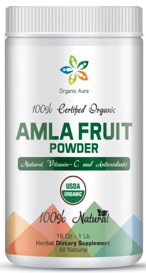 Polvo orgánico Amla Aura Certified 16 oz