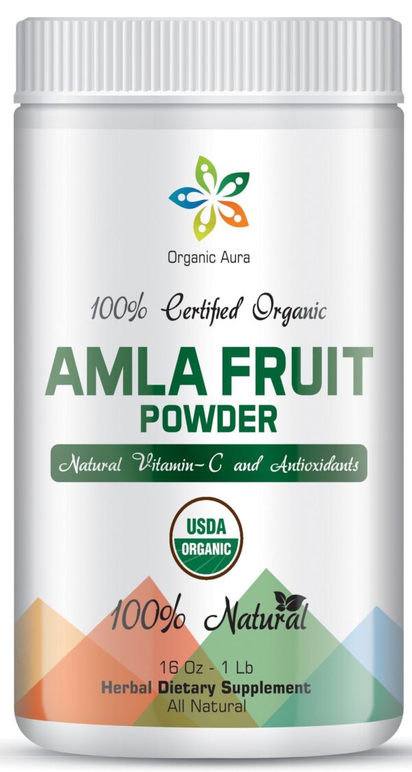 Polvo orgánico Amla Aura Certified 16 oz