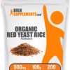 Paquete polvo orgánico arroz rojo de levadura BulkSupplements