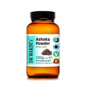 Polvo organico de ashwagandha DR WAKDE'S en botella de vidrio de 100g