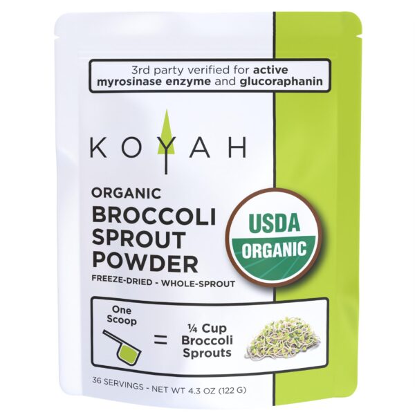 Polvo orgánico de brotes de brócoli KOYAH con liofilización