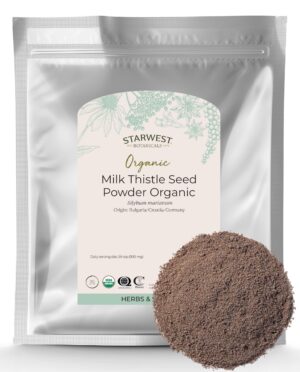 Paquete polvo orgánico Cardo Mariano Starwest Botanicals 1 libra