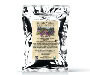 Polvo orgánico de cáscara de psyllium Starwest Botanicals 1 libra