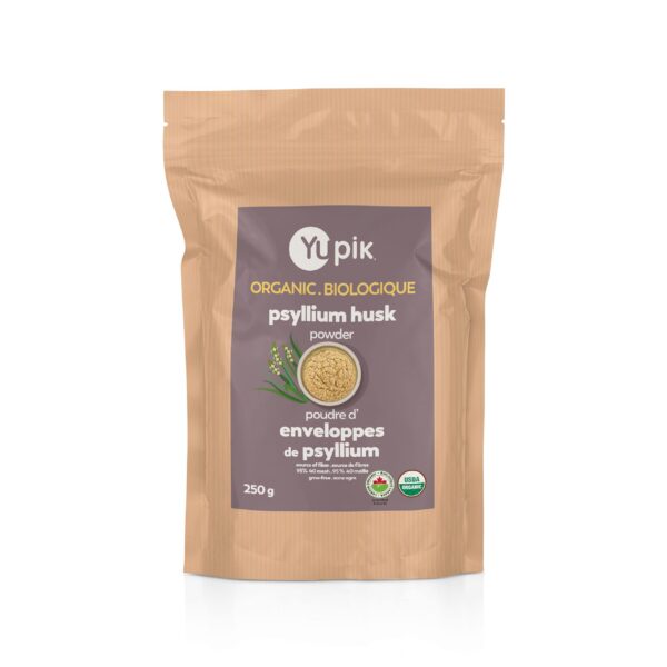 Polvo orgánico de cáscara de psyllium Yupik 8.8 oz bajo en gluten