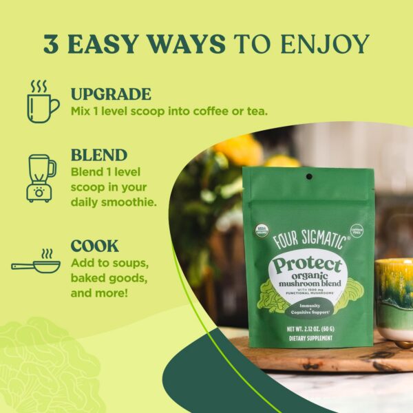 Polvo orgánico con chaga y reishi Hongos Four Sigmatic