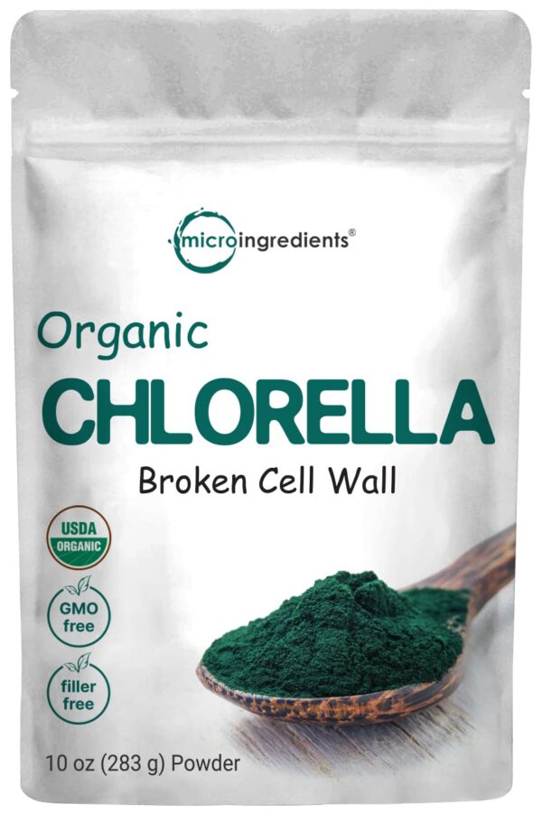 Version 1.0.0 Polvo orgánico de chlorella Micro Ingredients 10 onzas vegano
