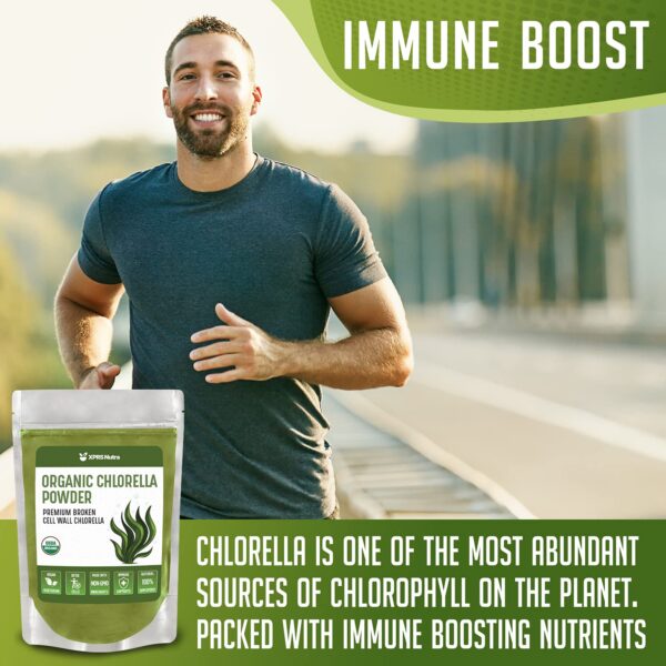 Version 1.0.0 Polvo orgánico chlorella XPRS Nutra presentación polvo nutricional