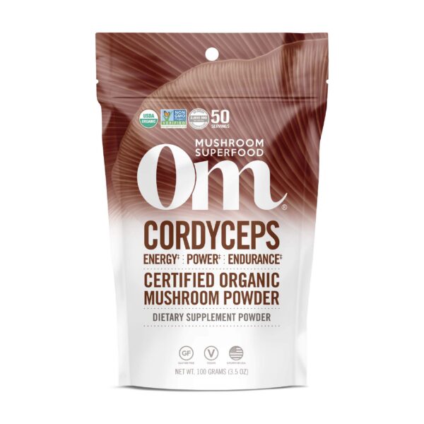 Polvo orgánico Cordyceps OM Mushroom 3.5oz soporte energía