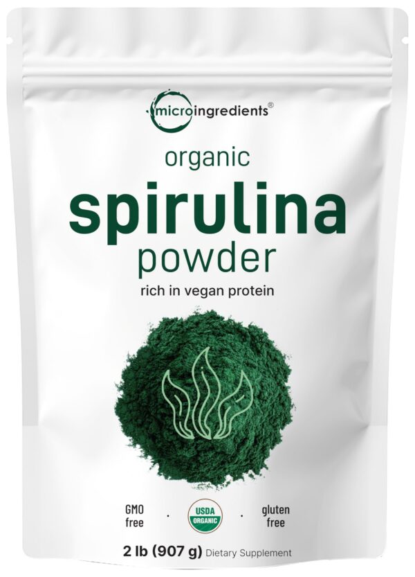 Polvo orgánico de espirulina en empaque de Micro Ingredients