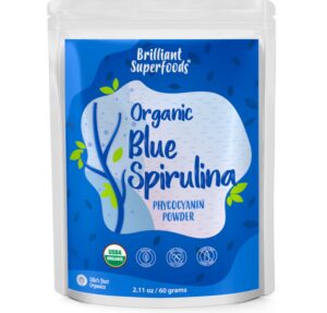 Polvo orgánico de espirulina azul para batidos y smoothies