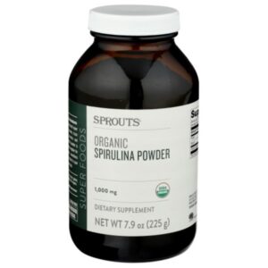 Polvo orgánico espirulina Sprouts frasco 7.9 oz