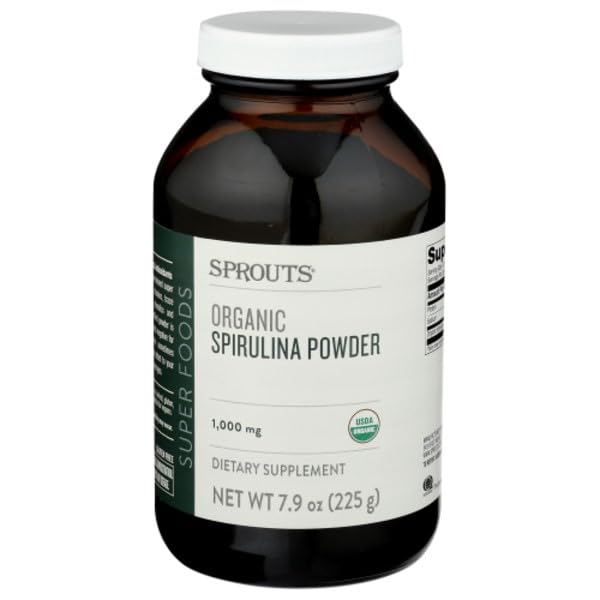 Polvo orgánico espirulina Sprouts frasco 7.9 oz