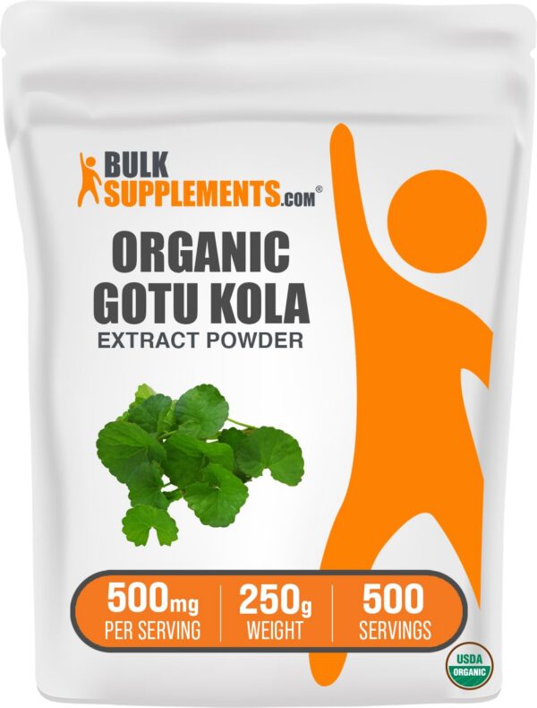 Polvo orgánico extracto Gotu Kola BulkSupplements 250g