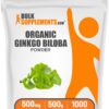 Polvo orgánico de Ginkgo Biloba BulkSupplements en envase