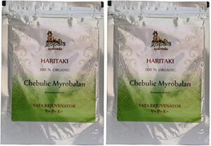 Version 1.0.0 Polvo orgánico Haritaki Ayurvédico bolsa con cierre 250g