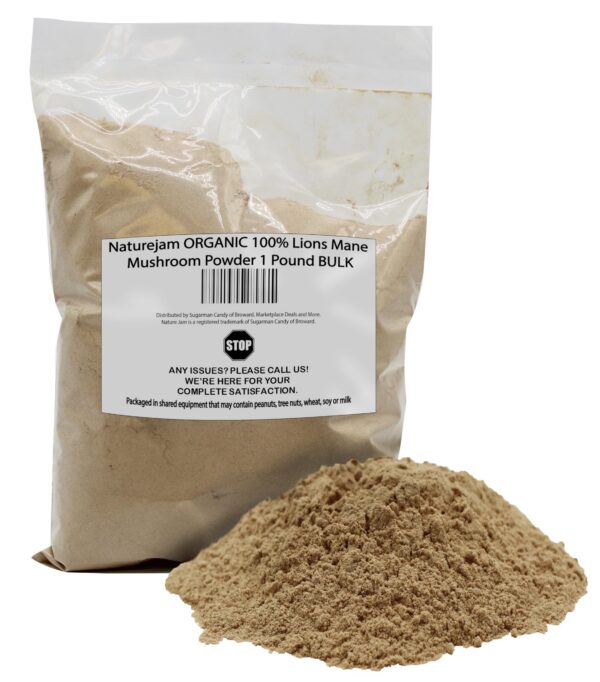 Polvo orgánico de hongo melena de león Naturejam
