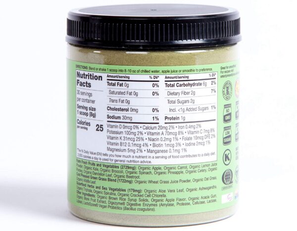 Polvo orgánico prensado en frío para detox y energía saludable