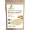 Version 1.0.0 Polvo orgánico de raíz de Ashwagandha en bolsa kraft reutilizable