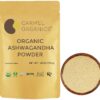 Version 1.0.0 Polvo orgánico de raíz de Ashwagandha Carmel Organics empaque