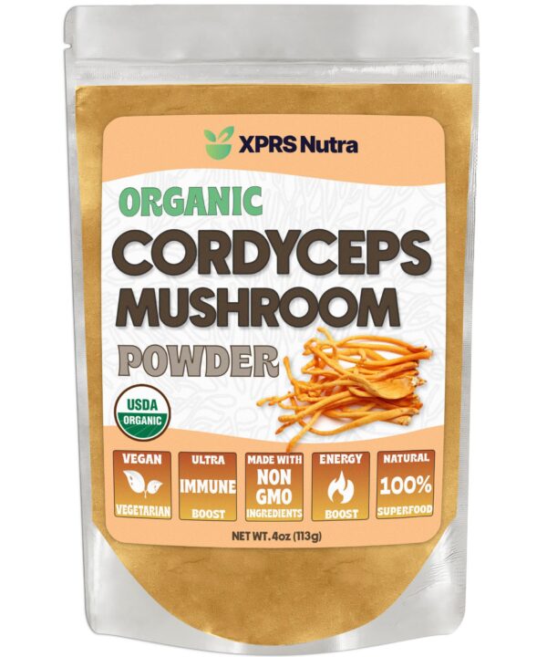 Version 1.0.0 Polvo orgánico de setas cordyceps XPRS Nutra 4 oz