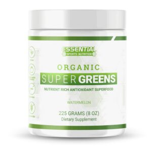 Polvo orgánico Super Greens Essential Sports Nutrition paquete