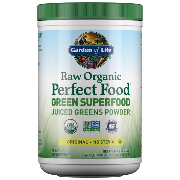 Polvo orgánico super greens Garden of Life para batidos