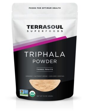 Polvo orgánico Triphala Terrasoul Superfoods 16 onzas