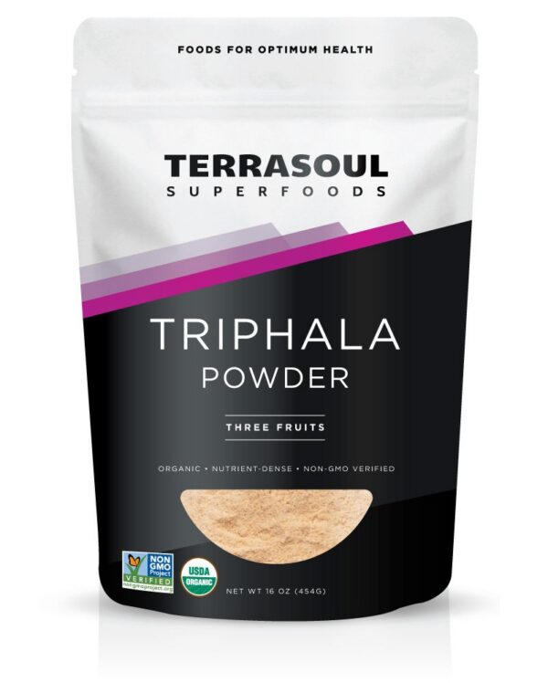 Polvo orgánico Triphala Terrasoul Superfoods 16 onzas