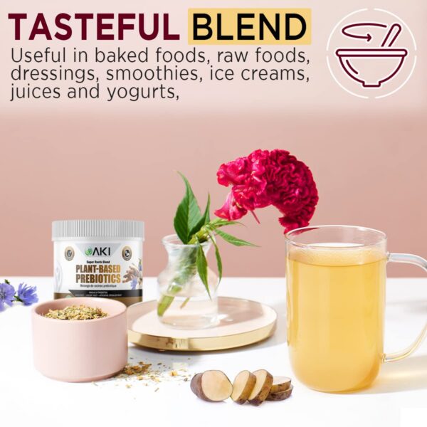Polvo prebiótico AKI para batidos jugos smoothies keto y vegano