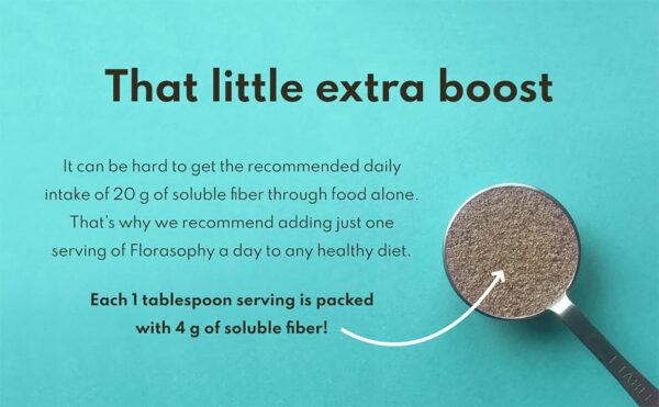 Polvo prebiótico orgánico Florasophy Loosen Up fibra soluble
