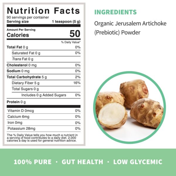 Polvo prebiótico orgánico Sprout Living saludable y sostenible