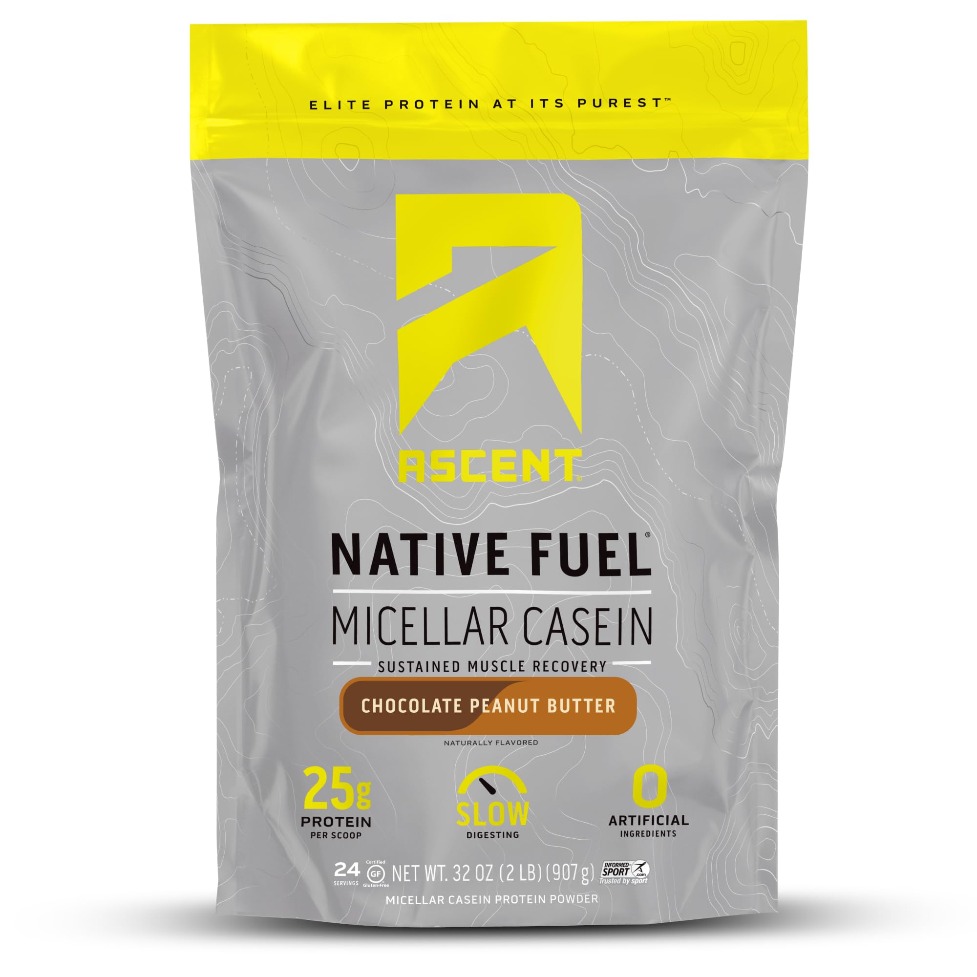 Ascent Micellar Casein Protein Powder, Chocolate Peanut