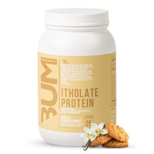 Version 1.0.0 Polvo de proteína RAW Whey Isolate sabor vainilla galleta de avena