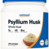Polvo psyllium Nutricost copos paquete frontal 8.1oz