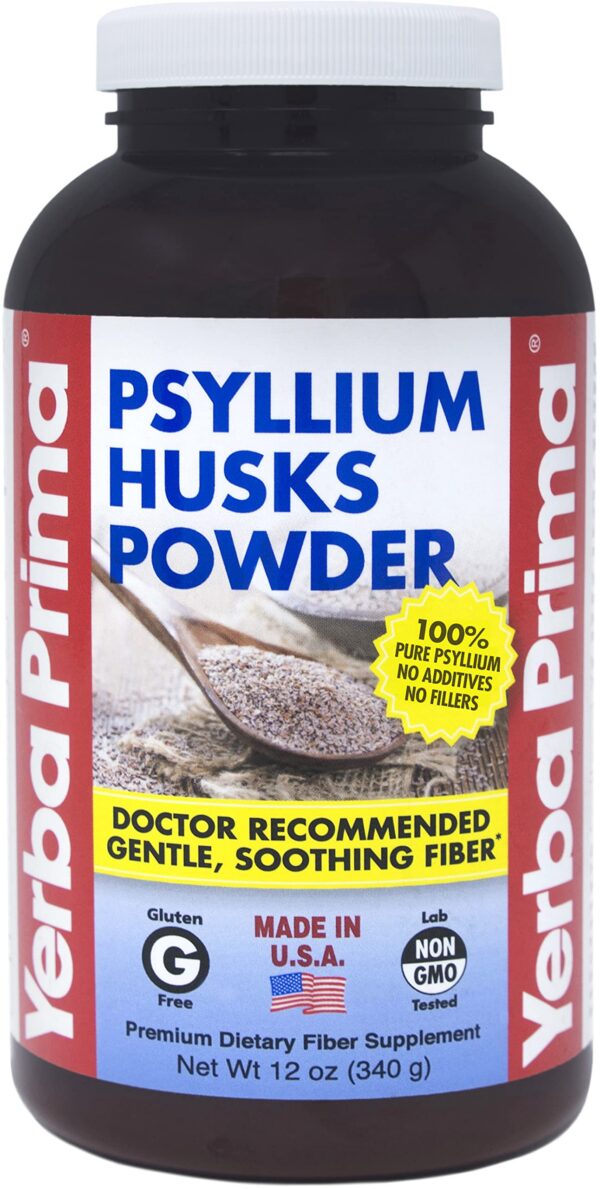 Version 1.0.0 Polvo de psyllium Yerba Prima envase frontal 12 oz
