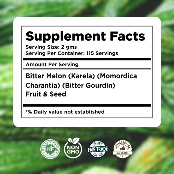 Version 1.0.0 Polvo pure melón amargo Herbsforever suplemento vegano