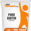 Polvo puro de biotina BulkSupplements Vitamina B7 500g